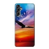 jjphonecase R3841 Bald Eagle Flying Colorful Sky Case Cover for Samsung Galaxy A14 5G
