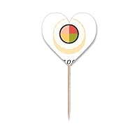 Traditional Japanese Maki Sushi Toothpick Flags Heart Lable Cupcake Picks