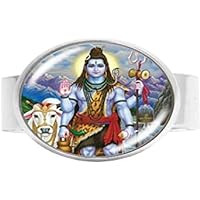 Religion Jewelry Shiva Shiva Glass Art photo Ring Man Woman Jewelry as Gifts