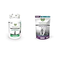 VetriScience Canine Plus MultiVitamin for Dogs, 90 Tablets & Omega Plus Advanced Skin Supplement for Dogs, 40 Chews
