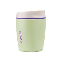 Owala SmoothSip Insulated Stainless Steel Coffee Tumbler, Reusable Iced Coffee Cup, Hot Coffee Travel Mug, BPA Free, 10 oz, Green (Hip Cactus)