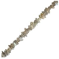Natural Labradorite Nuggets Necklace 34 Inch Chips/ Uncut 150 Ct, Beads Size 2x1.5 to 5x3 MM Approx