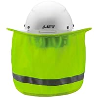 Lift Safety HDSF-20HV DAX Sunshade for Full Brim, Hiviz Green, One Size