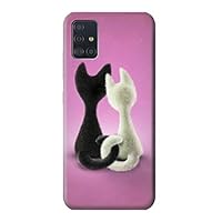 R1832 Love Cat Case Cover for Samsung Galaxy A51 5G [for A51 5G Version only. NOT for A51]