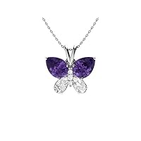 Beautiful Butterfly Pendant For Girls | Sterling Silver 925 With Rhodium Plating | 18 Inch Chain | A Pendant For Girls For Christmas, Birthday And Valentine Celebrations.