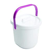 The Neat Nursery Co. Nappy Pail and Lid White/Pink