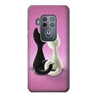 R1832 Love Cat Case Cover for Motorola Moto One Zoom, Moto One Pro