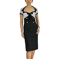 Womens Polka-dot Pencil Dress 0X/44