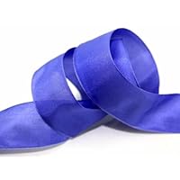 40mm Wire Edge Plain Taffeta Ribbon Purple - per metre