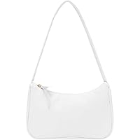Women's Shoulder Bag, Retro PU Leather Shoulder Bag, Women's Shoulder Bag, Fashion Underarm Bag, Women's Armpit Handbags (White)
