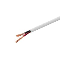 Monoprice Speaker Wire - CL3 Rated, 2-Conductor, 14AWG, PVC Jacket Material, 99.9% Oxygen-Free Pure Bare Copper, 25 Feet, White