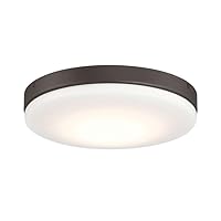 Craftmade Mondo 9.32 in. 1-Light Espresso Finish Integrated LED Ceiling Fan Light Kit with Frost Acrylic Lens…