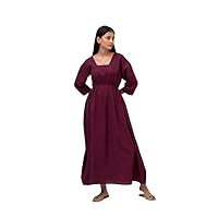 Summer Maxi Linen Dress, Empire Waist Dress, Square Neck Linen Dress, Elastic Waist Dress by Indian Junk Store