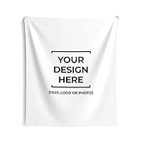 WEIYOUDP Design Your Own Tapestry Wall Blanket Custom Backdrop with Logo Customize Backdrops Parties Make Your Own Tapestry (Vertical,40''WX60''L(100 * 150cm))