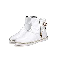 Leather High-Top with Stylish Zipper