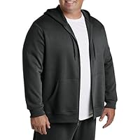 DXL Big + Tall Essentials Men's Big and Tall Full-Zip Fleece Hoodie