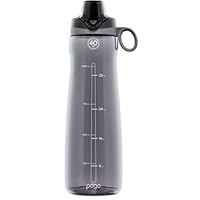Pogo BPA-Free Tritan Plastic Water Bottle with Chug Lid, 40 Oz, Grey