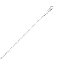 925 Sterling Silver Sparkle Cut Rope Chain Necklace Jewelry for Women in Silver Choice of Lengths 16 18 20 24 30 and 1mm 2.5mm 2mm 4mm 5mm
