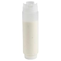 Restaurantware 16oz. FIFO Inverted Plastic Squeeze Bottle with Refill and Dispensing Lids - First In First Out - Perfect for Restaurants Catering and Food Trucks - 1ct box