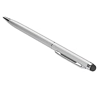 1PCS Multi-Function 2 in 1 Stylus Capacitive Pen Touch Screen Pen Ballpoint Pen,Silver Attractive Processing