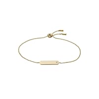 Fossil Women's Plated Stainless Steel Engravable Personalized Gift Bracelet for Women