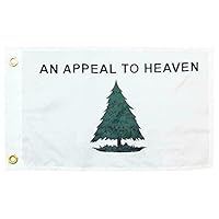 Washington's Cruisers An Appeal to Heaven Boat Flag - Reinforced header - 100D 12X18 Premium Quality Fade Resistant Flag Banner
