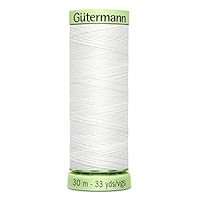 Gutermann Top Stitch Button Twist Strong Sewing Thread 30m White 800 - each