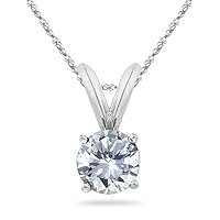 0.24 Cts of 4.04-4.07x2.44 mm GIA Certified I1 Round Brilliant Solitaire Pendant in Platinum