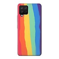 R3799 Cute Vertical Watercolor Rainbow Case Cover for Samsung Galaxy A42 5G