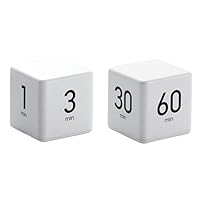 Feilifan Cube Timer, Kitchen Timer Kids Timer for ADHD Productivity Workout Flip Timer Classroom for StudyTime Countdown Management Settings 15 20 30 60 Minutes