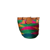 Straw Wooden Bag for Women Summer. Beach Purses Basket Handle Handbags (Hand Made)