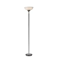 Adesso Home 5120-01 Transitional Two Light Floor Lamp from Metropolis Collection Finish, Black Nickel