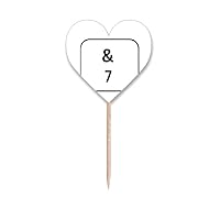 Keyboard Symbol 7 Art Deco Fashion Toothpick Flags Heart Lable Cupcake Picks