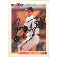 Jerry DiPoto Cleveland Indians 1992 Bowman Autographed Card - Rookie Card. This item comes with a certificate of authenticity from Autograph-Sports. Autographed - MLB Autographed Baseball Cards
