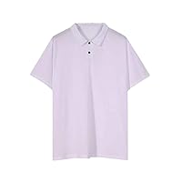 Summer Men Hole Breathable Polo Shirt Short Sleeve Large Size Quick Dry Stretch Tees Turn Down Collar Tops
