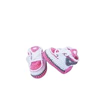 Crochet Baby Shoes, Newborn Sneakers, Baby Shower Gift, Baby Girl Booties (3-6 months)