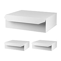3 Pcs Matte White Extra Large Gift Box with Lid, 19x16x6 Inches, Hard Magnetic Giant Gift Boxes for Presents Clothes Robe Wedding Dress Sweater,Reusable Foldable Bridesmaid Proposal Box
