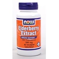 Foods Elderberry 500 Milligrams, 60 Veg Capsules (Pack of 2)