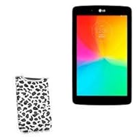BoxWave Case Compatible with LG G Pad 7.0 - Snow Leopard Plush SlipSuit, Animal Leopard Print Padded Soft Sleeve