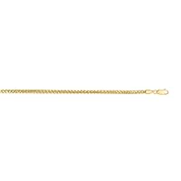 925 Sterling Silver 14k Yellow Gold Plated 3.8mm Diamond cut Lite Round Franco Chain Necklace With Lob Jewelry for Women - Length Options: 20 22 24