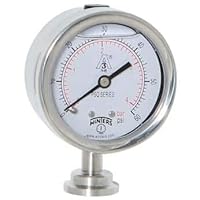 Winters Instruments PSQ34803 3A Approved Sanitary Pressure Gauge; 60 psi and 3/4