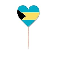 The Bahamas National Flag North America Country Toothpick Flags Heart Lable Cupcake Picks