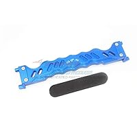 GPM For Traxxas 1/10 Maxx 4WD Monster Truck Upgrade Parts Aluminum Battery Hold-Down - 2Pc Set Blue