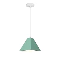 Simple Nordic Minimalist Macaron Hanging Chandelier，Geometric Polygonal Creative Personality Colors Bedroom Restaurant Cafe Wrought Iron Ceiling Pendant Lamp D22.5cm * H15cm, (Pink) Lighting De