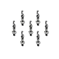 Indian Bindi Beautiful Handcrafted Long Black with Stones (1 Pack) (CJ1919)
