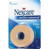 Nexcare 731 First Aid Waterproof Tape w/Dispenser,1-Inch x180-Inch, Flexible