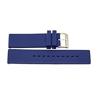 18MM Blue Smooth Rubber Sport Watch Band Strap FITS Swiss Army