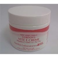 Gordon's Vite E Creme -2.5 Oz- Vitamin E 1500 I.U. Per Oz By Gordon Laboratories