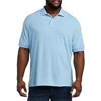 DXL Big + Tall Essentials Men's Big and Tall Piqué Mesh Short-Sleeve Polo Shirt