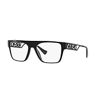 Versace VE 3326U 5380 Black Plastic Rectangle Eyeglasses 55mm